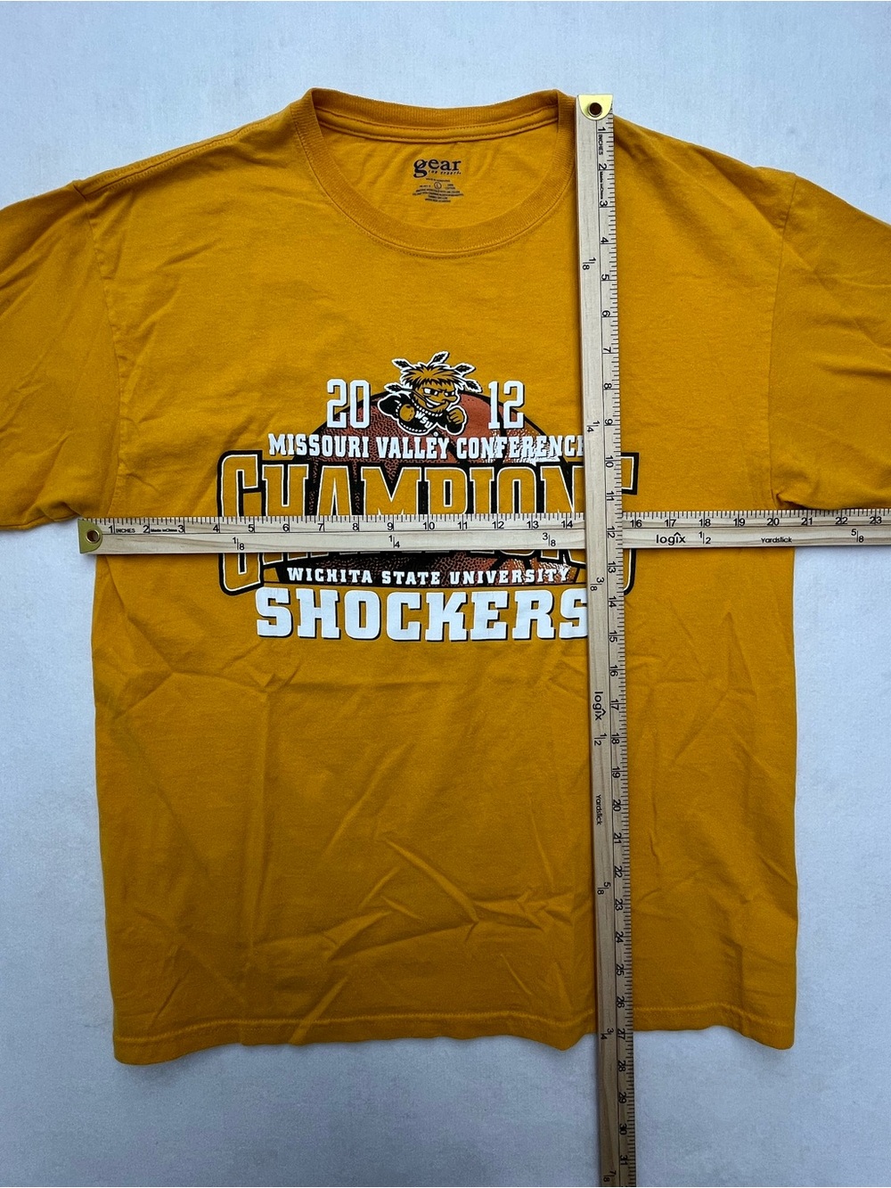 2012 Wichita State University Shockers MVC Champions Basketball T-Shirt Large - Picture 7 of 7